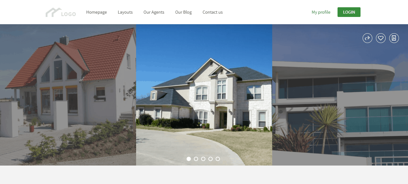 Сайт за недвижими имоти с дизайн по шаблон Portal