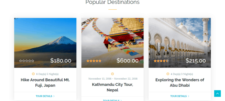 Сайт за туристически агенции с дизайн Tourable