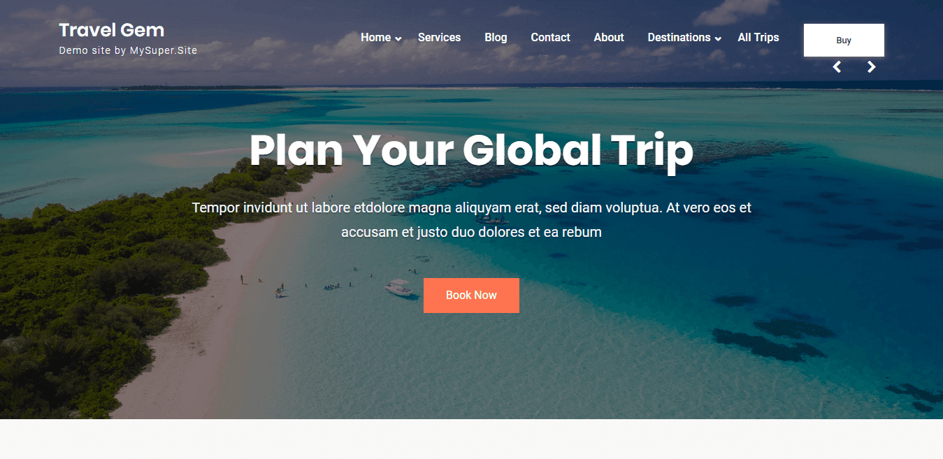 Сайт за туристически агенции с дизайн Travel Gem