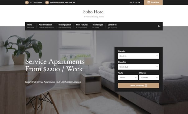 Сайт за хотели и къщи за гости - Soho
