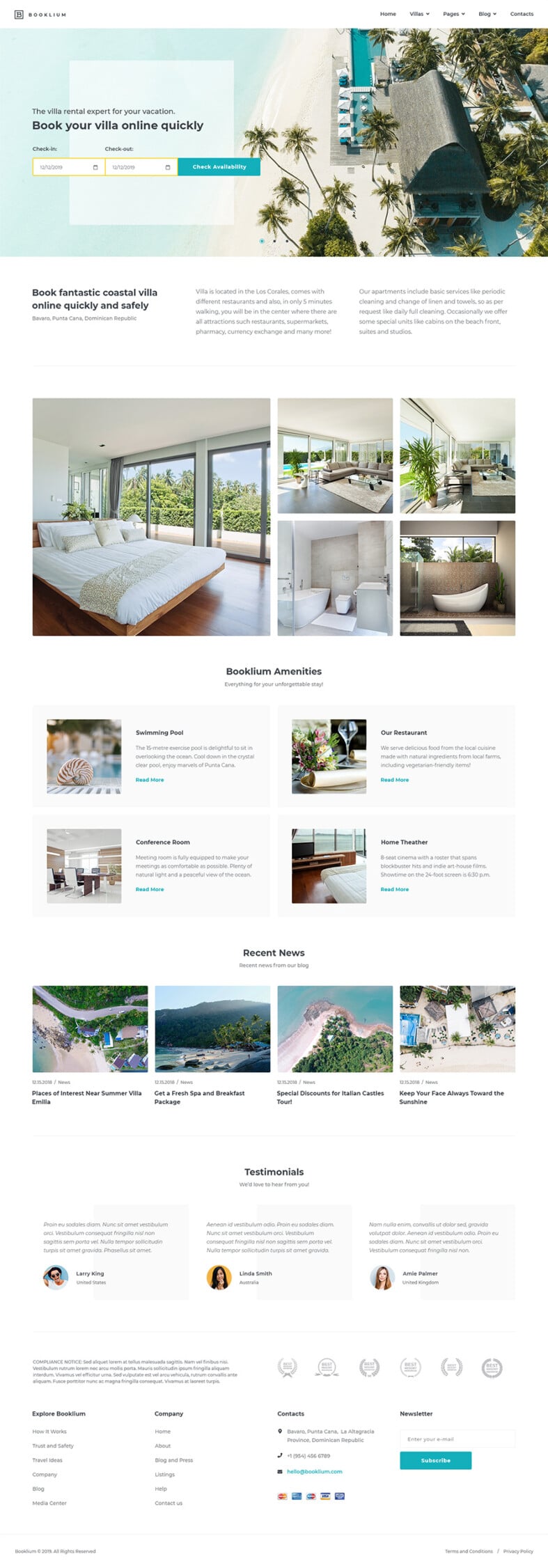 Сайт за хотели и къщи за гости - Booklium