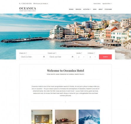 Сайт за хотели и къщи за гости - Oceanica